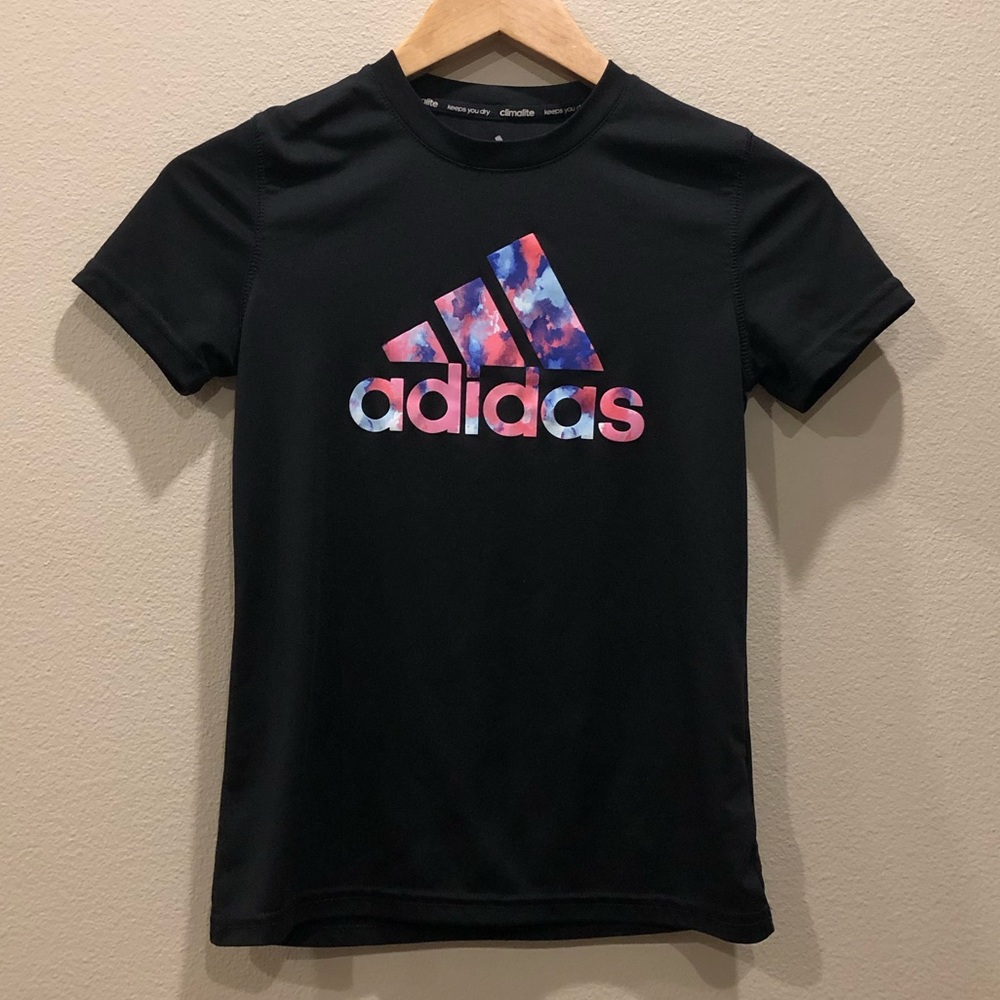 SOLD Black adidas logo top